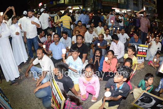 candles in hundreds for victim of Ullal sex attack 1